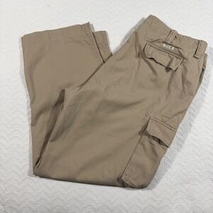 Y2K Cargo Pants Chaps Mens Khaki Utility WideLeg W40 L30 Cotton Egypt